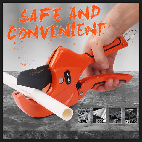 HORUSDY ratchet action supports efficient, controlled cuts during plumbing tasks.