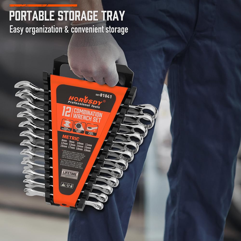 HORUSDY easy-grip wrench design delivering smooth leverage.