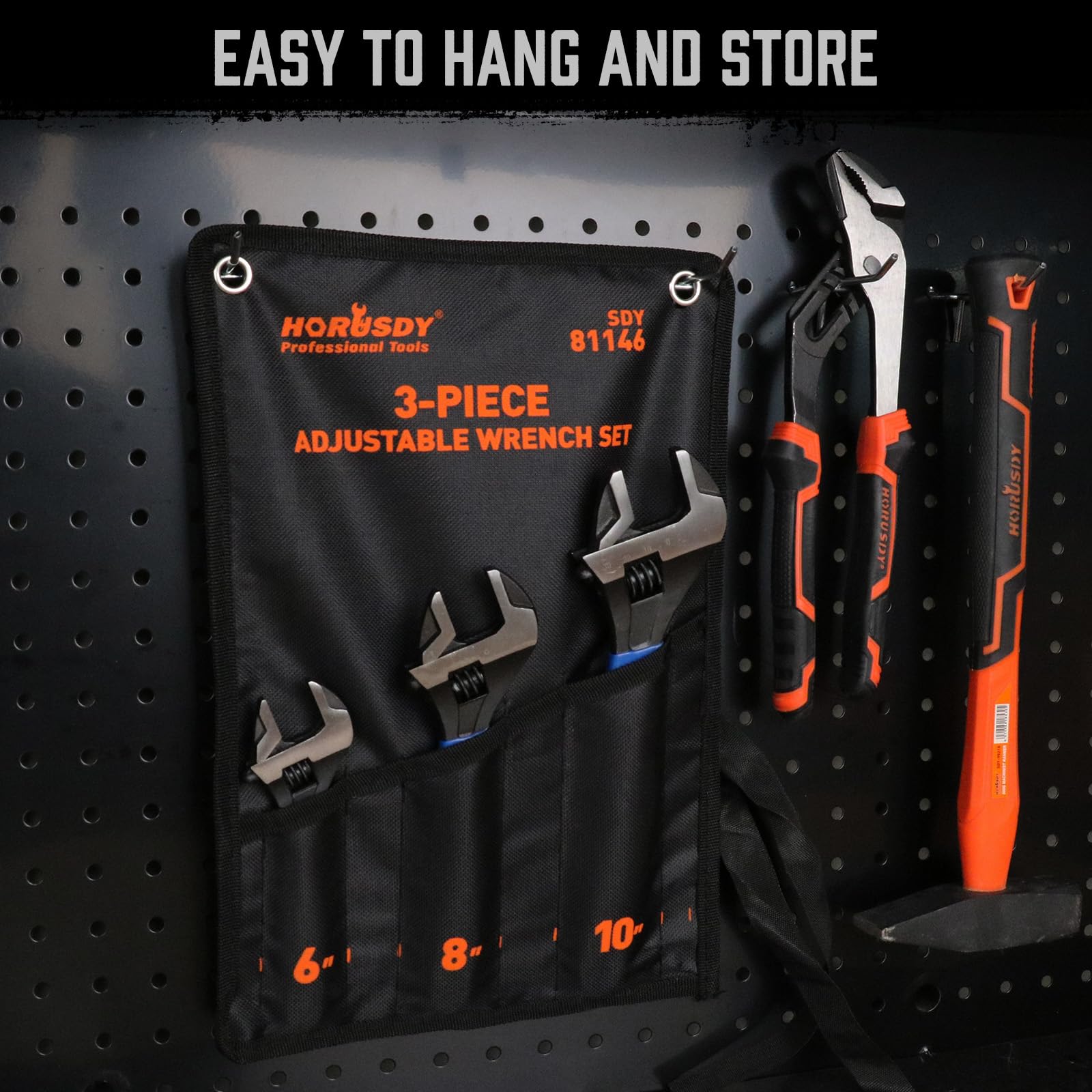 HORUSDY ergonomic grip and hanging hole for comfortable use and easy storage.