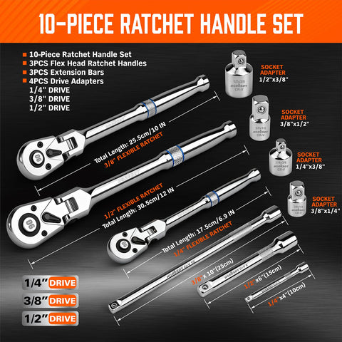HORUSDY extension bar 10 in extends reach to engine bays and cabinets