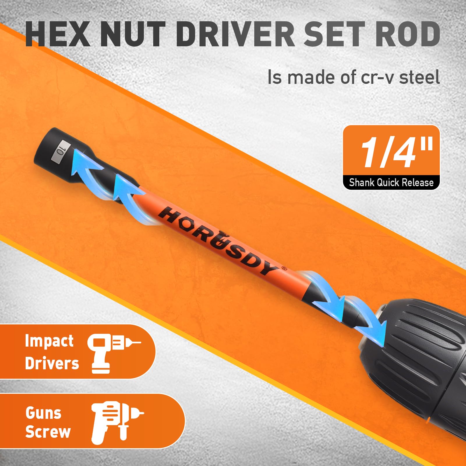 HORUSDY 126mm extension bar adds reach and leverage
