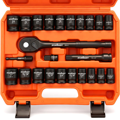 HORUSDY half-inch drive ratchet handle designed for comfortable, durable operation.