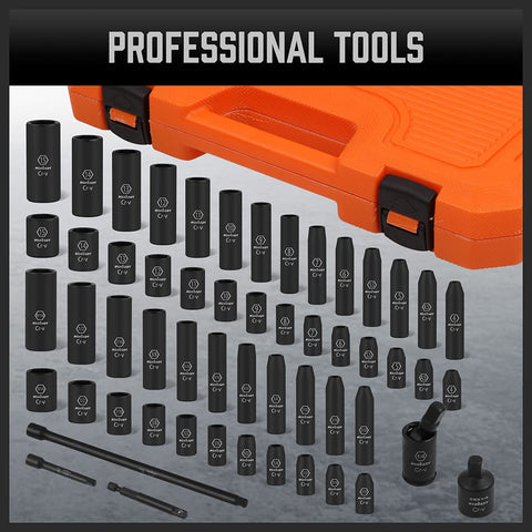 HORUSDY heavy-duty molded case keeps tools organized and portable