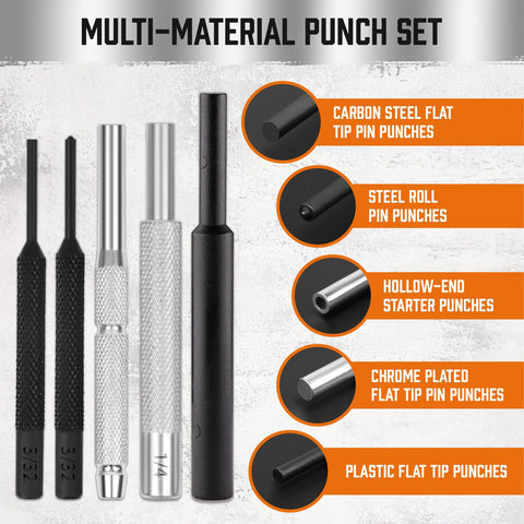 HORUSDY hollow punches provide clean openings on metal and plastic.