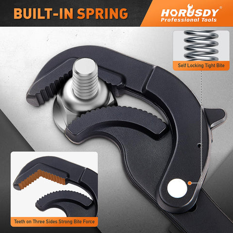 HORUSDY 0.55 to 2.48 inch jaw opening range demonstrates versatile reach.