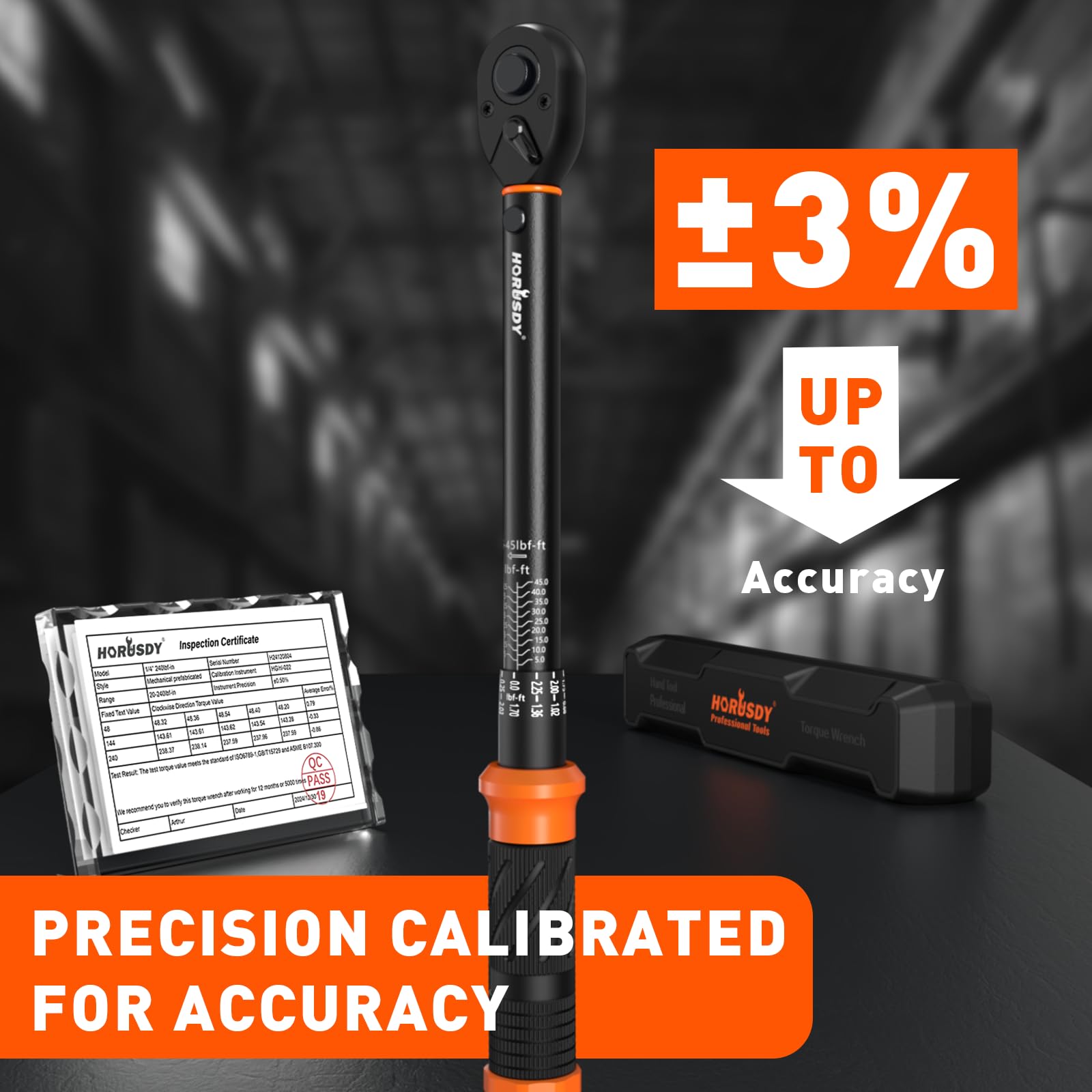 HORUSDY knurled anti-slip handle reduces fatigue during use.