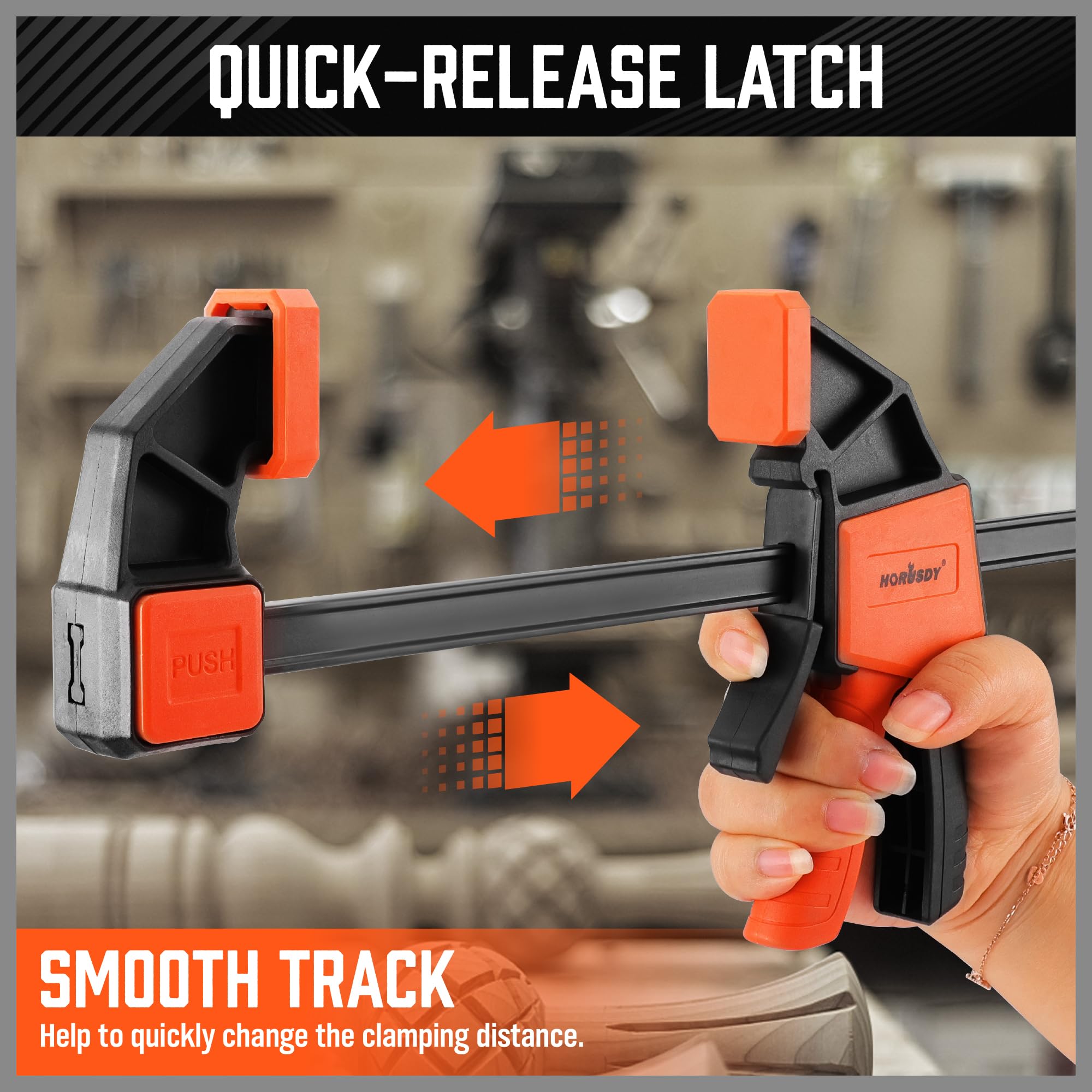 HORUSDY lightweight clamps ideal for quick setups in workshops