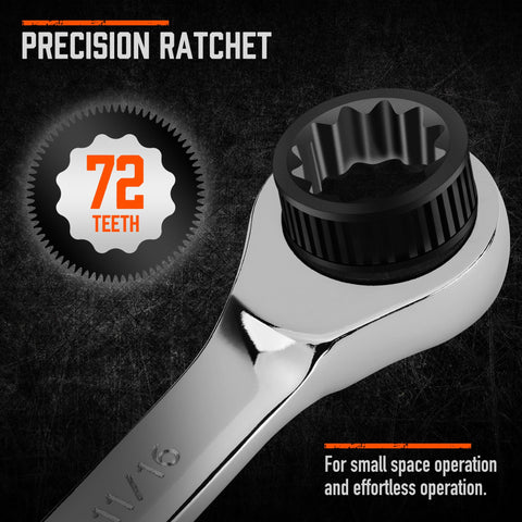 HORUSDY metric and SAE wrenches included for versatility