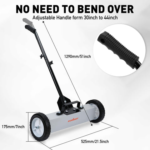 HORUSDY nail and screw pickup sweeper efficiently gathers small metal hardware.
