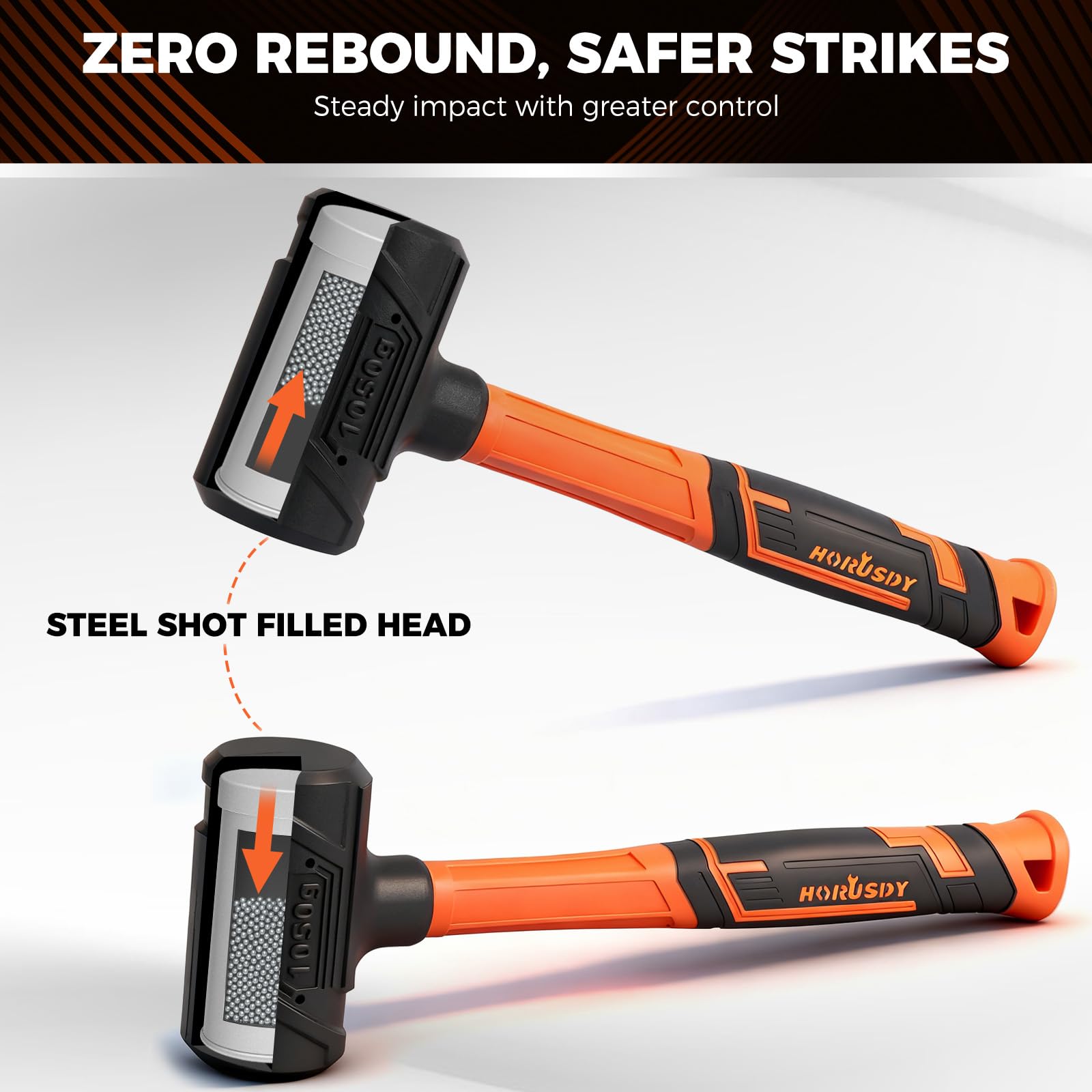 HORUSDY No Rebound Design minimizes vibrations during use