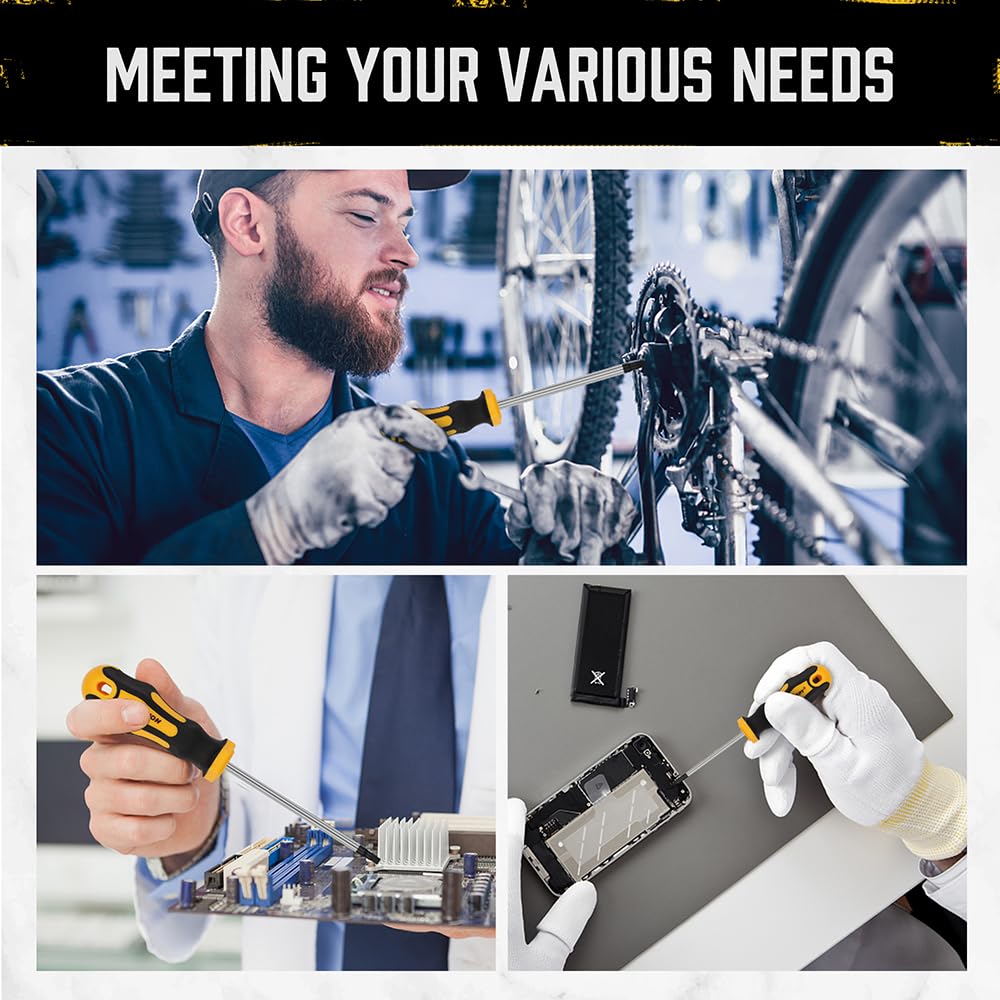 HORUSDY non-slip PP+TPR handle provides solid grip
