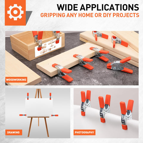 HORUSDY four-piece clamp set ready for workshop tasks