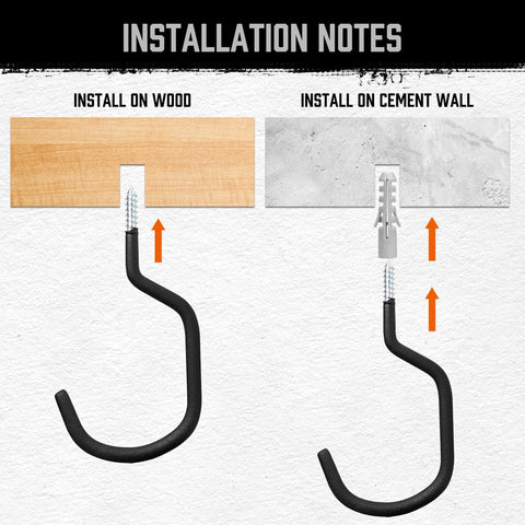 HORUSDY powder-coated rust-resistant bike hooks for long-term use