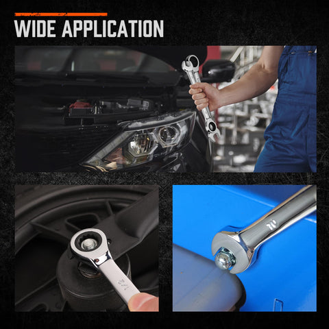 HORUSDY professional-grade wrench set in action