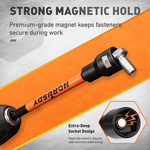 HORUSDY 60mm quick-release bit holder keeps bits ready
