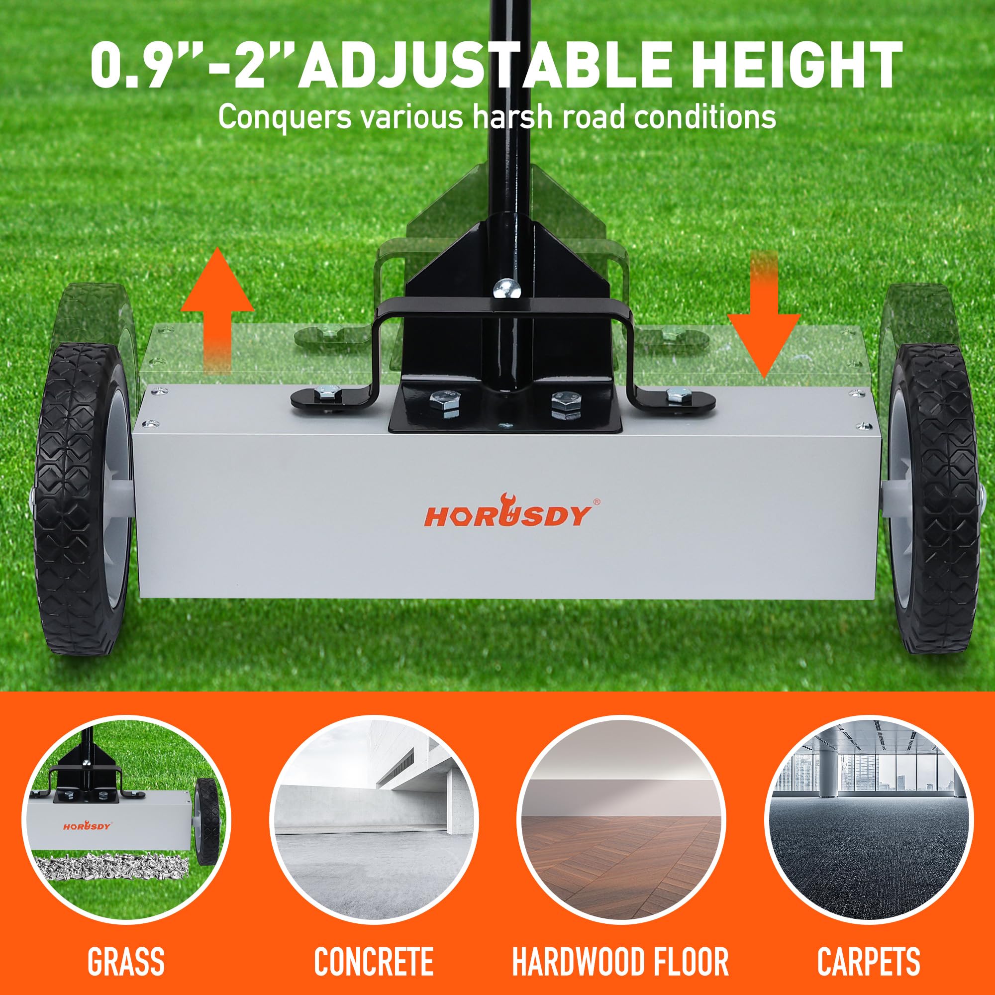 HORUSDY quick-release debris disposal speeds cleanup and reduces effort.