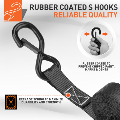 15-foot HORUSDY strap length ready for wide cargo securing.