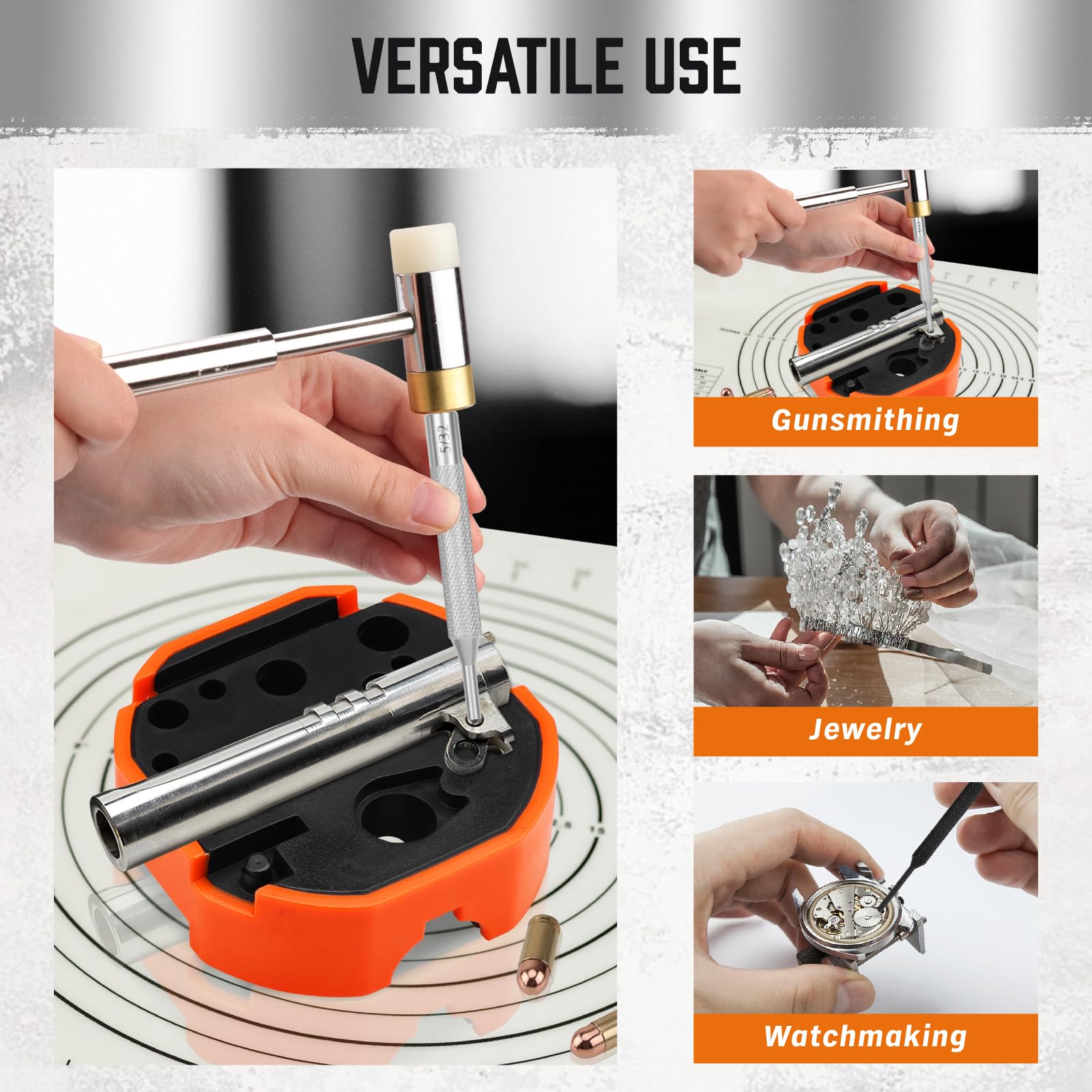 HORUSDY roll-pin punches cover multiple sizes for versatile fixes.
