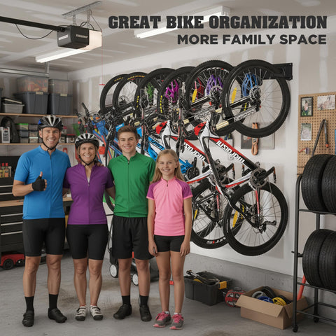 HORUSDY helmet hooks keep helmets accessible and off the floor.