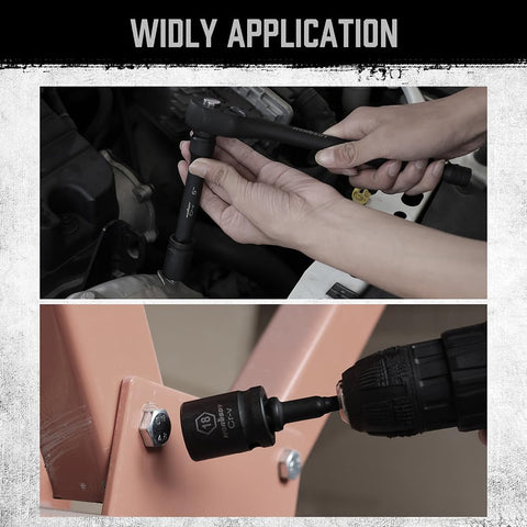 HORUSDY six-point sockets grip fasteners firmly, reducing rounding on stubborn bolts.