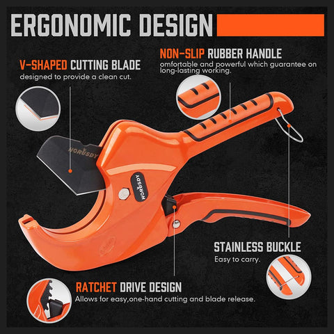 HORUSDY SK5 steel blades deliver durable, sharp cuts on multiple plastics.