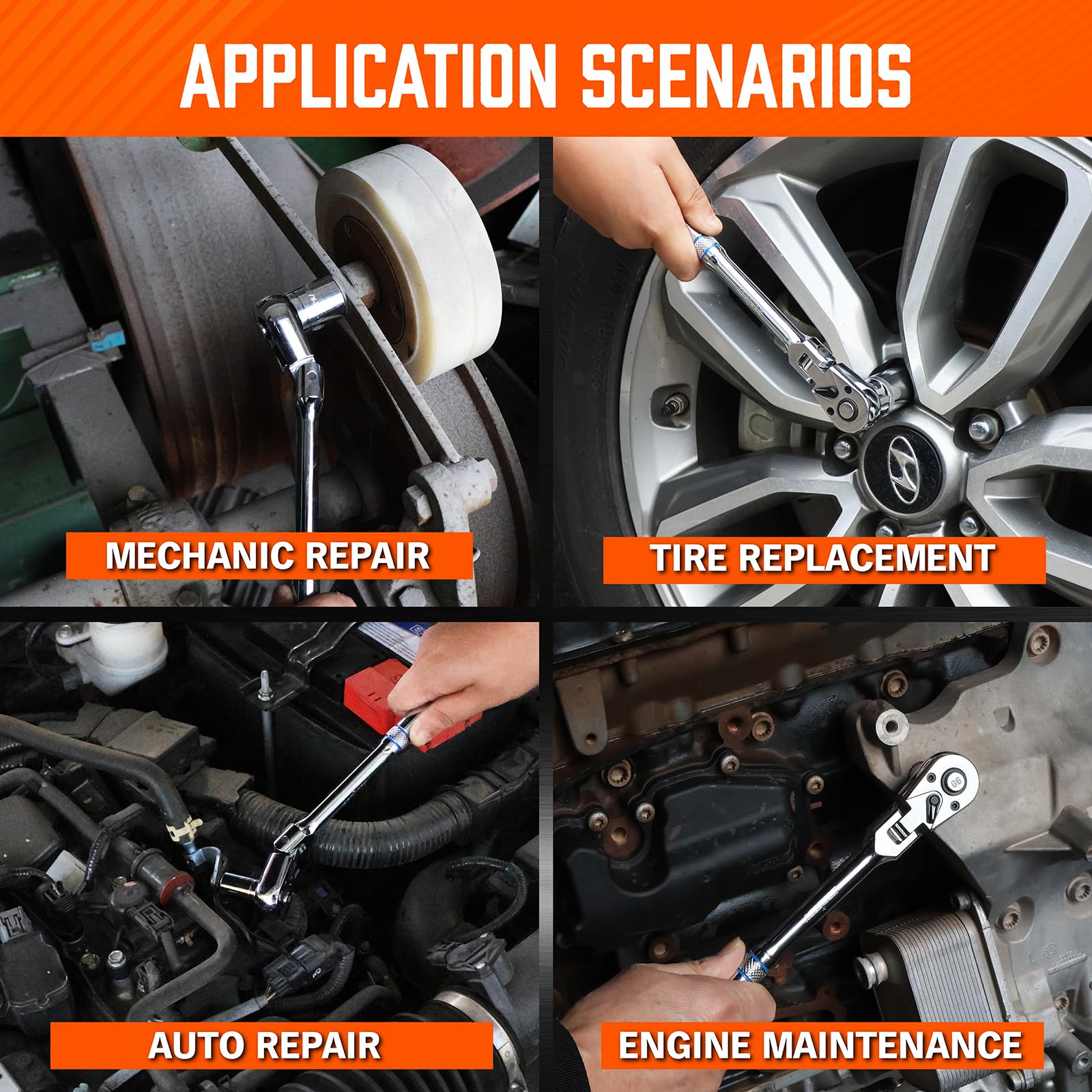 HORUSDY smooth operation supports faster, cleaner tightening