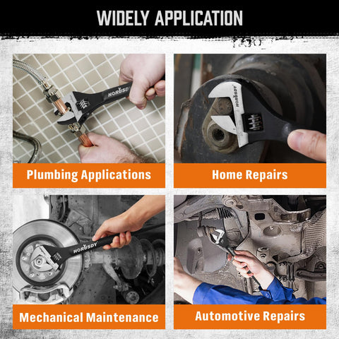 HORUSDY spud wrench roll-up pouch keeps tools organized on site