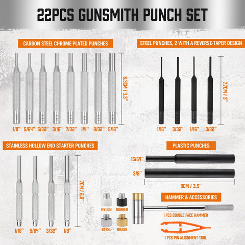HORUSDY heat-treated steel punches deliver durable, long-lasting performance.