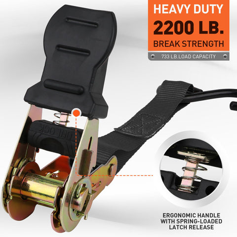 HORUSDY strong weave webbing provides durable securing for loads.