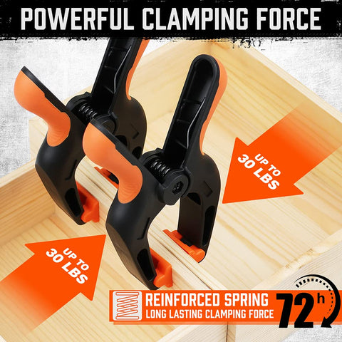 HORUSDY tempered steel coil spring provides strong, reliable clamping force.