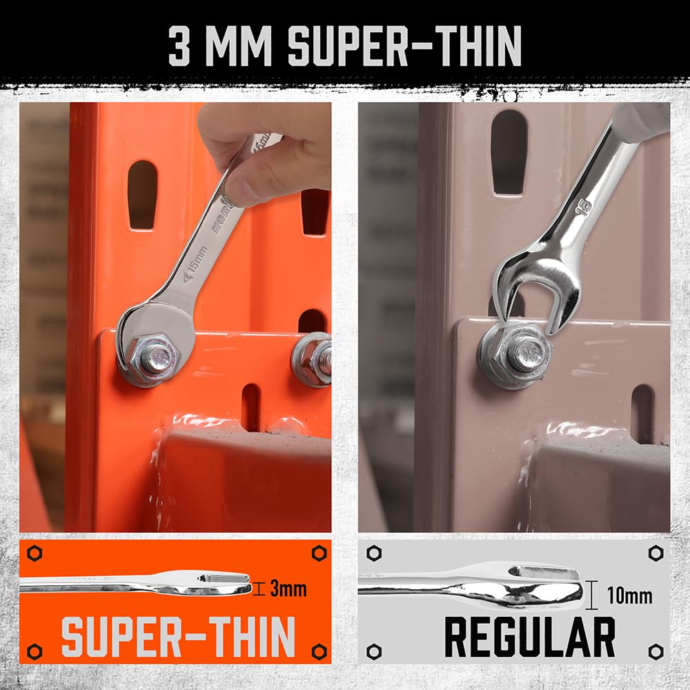 HORUSDY thin wrench 11x13mm dual-ended for versatile access.