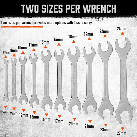 HORUSDY thin wrench 18x20mm robust for wheels and frames.