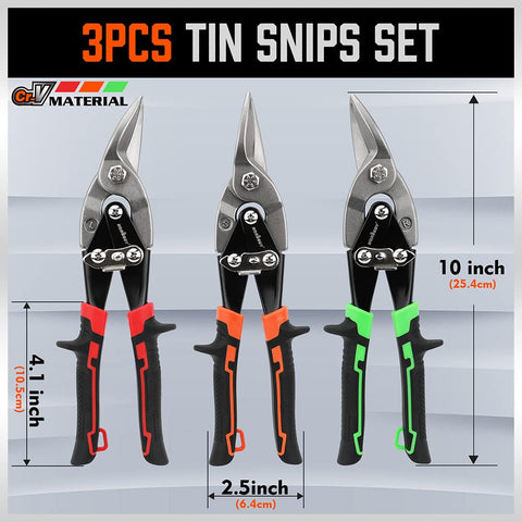 HORUSDY tin snips safety lock keeps jaws closed during storage