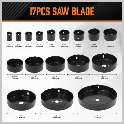 HORUSDY two mandrels simplify setup for quick blade changes.
