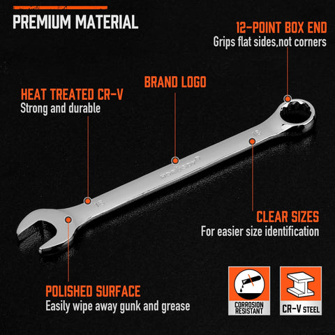 HORUSDY chrome-vanadium steel construction ensures durable performance.