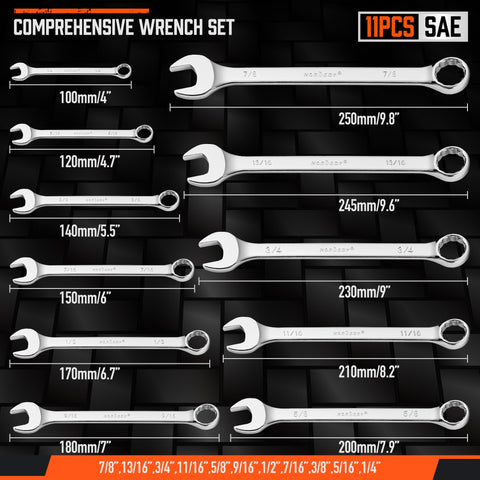 HORUSDY dedicated storage rack keeps wrenches organized and easy to grab.