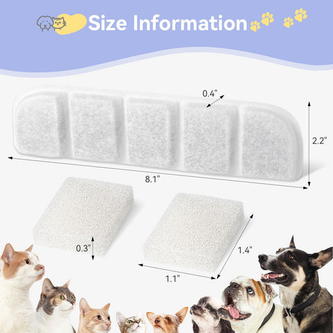Hoscabss compact filter pack for pet fountain simplifies maintenance.