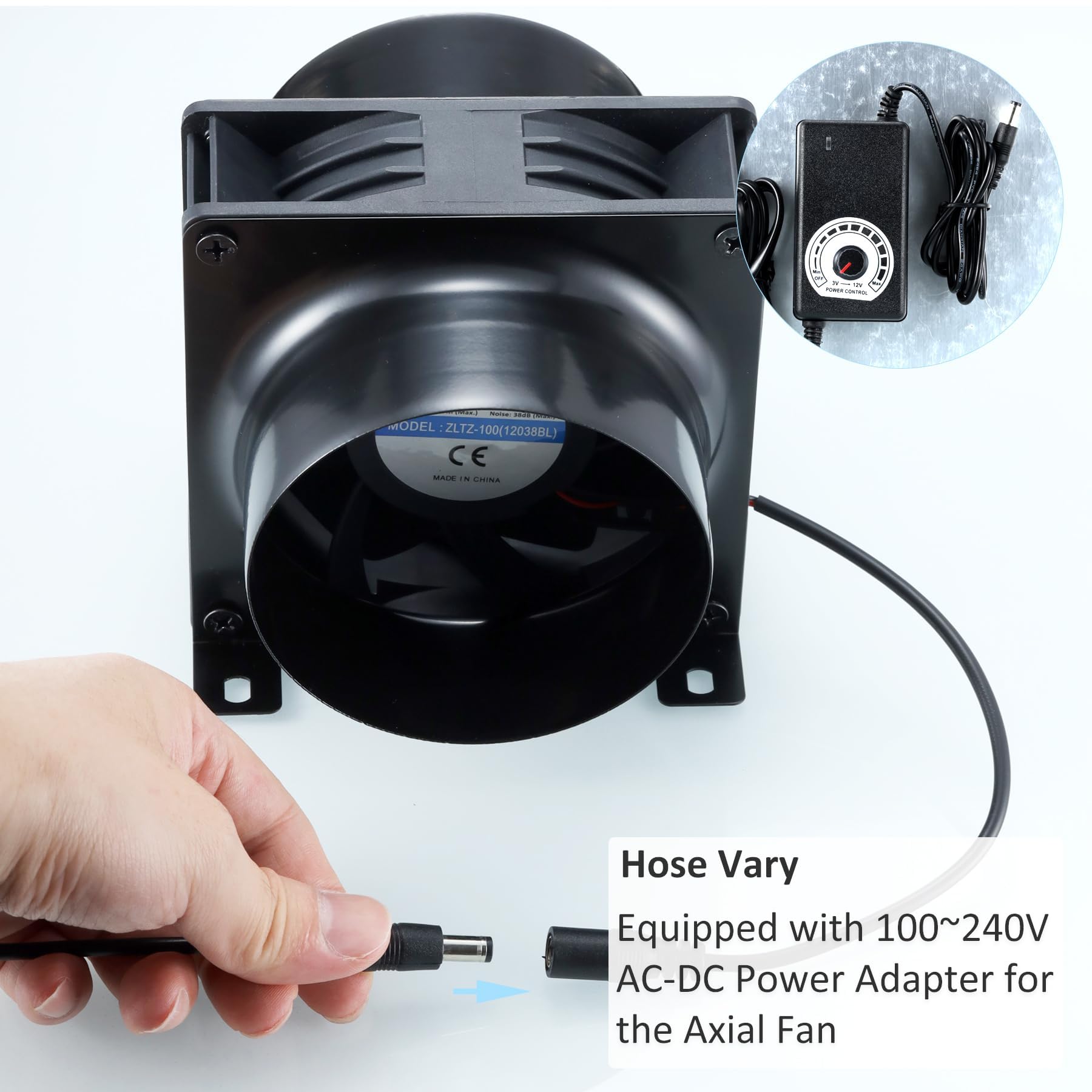 Hose Vary dual ball bearings ensure quiet, durable operation.