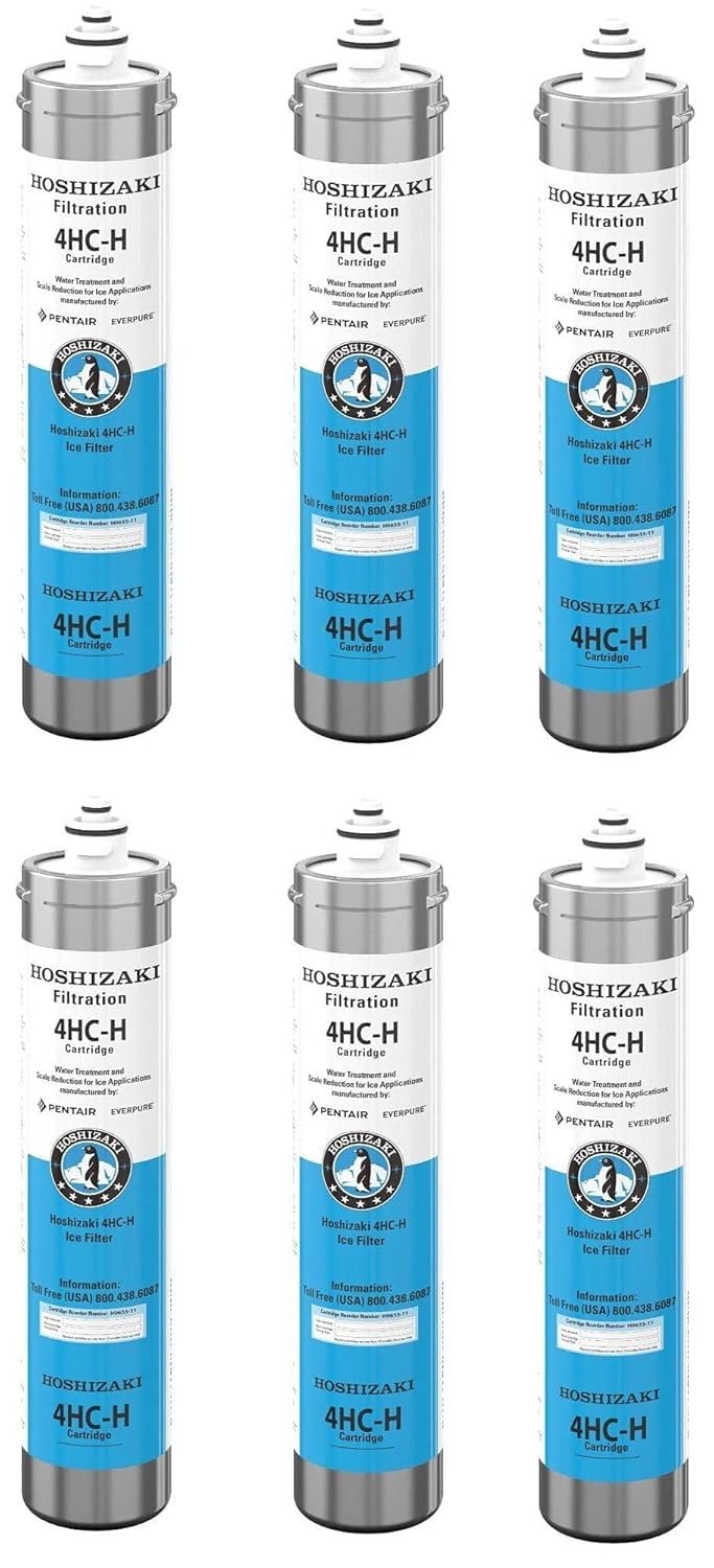 Hoshizaki 4HC-H filter cartridge enhances ice quality for clearer, better tasting beverages.