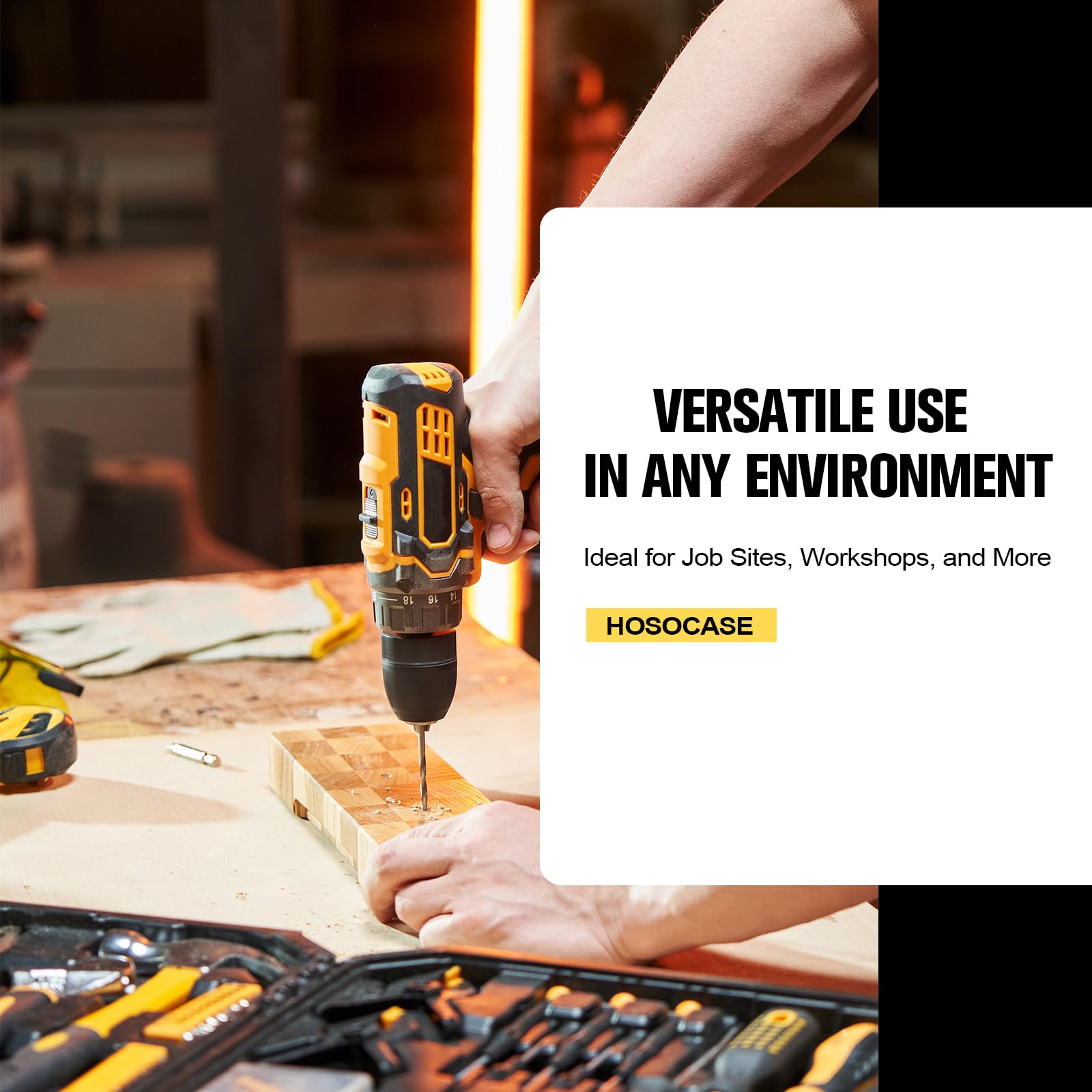HOSOCASE Dewalt case includes 12-month warranty for peace of mind.