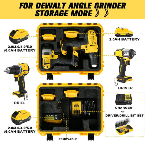 HOSOCASE Dewalt case durable PP shell for heavy-duty protection.