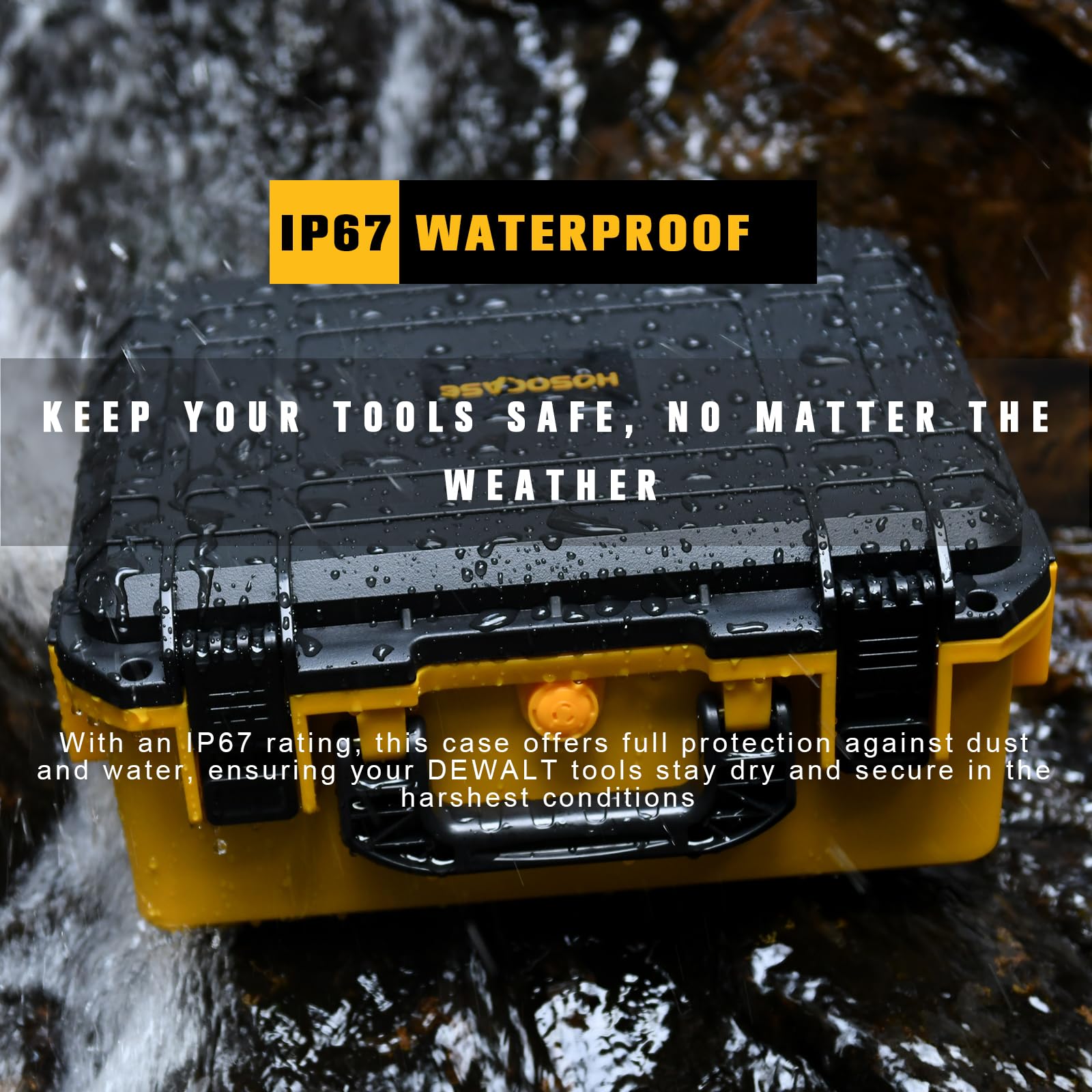 HOSOCASE Dewalt case compact and portable for job sites.