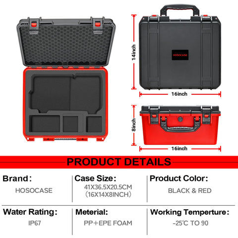 HOSOCASE IP67 waterproof Milwaukee case protects inflator from water and dust.