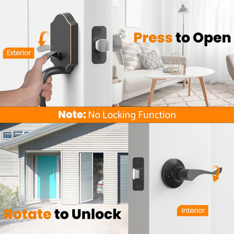 HOSOM ANSI Grade 3 rated handle combines durability with clean matte finish.
