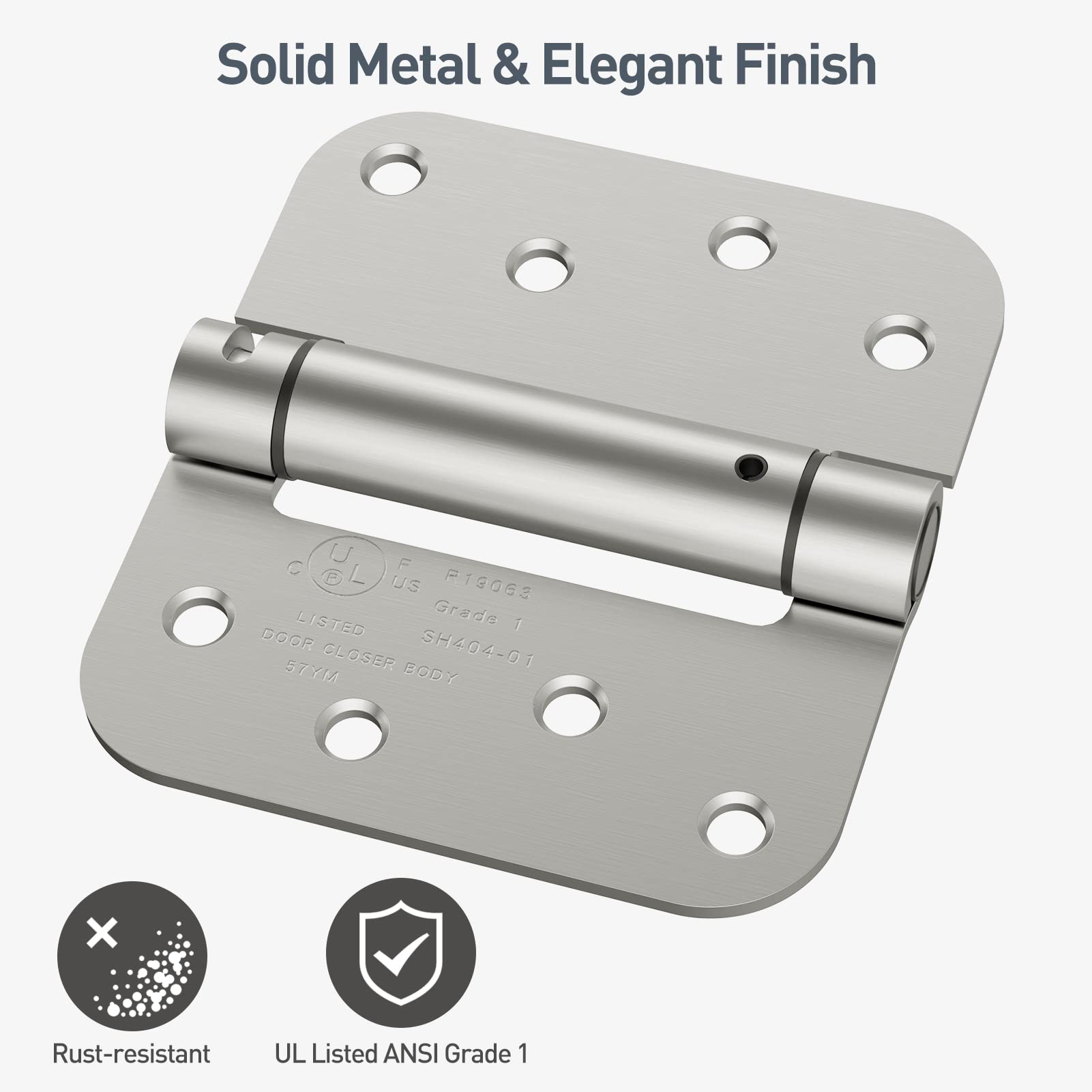 HOSOM brushed nickel finish close-up communicates durable hardware and aesthetic.