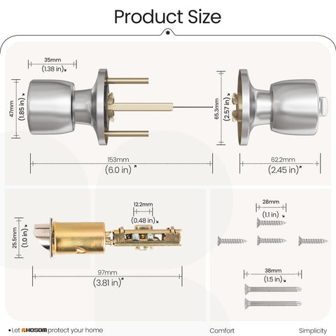 HOSOM easy screwdriver-only installation saves time during setup