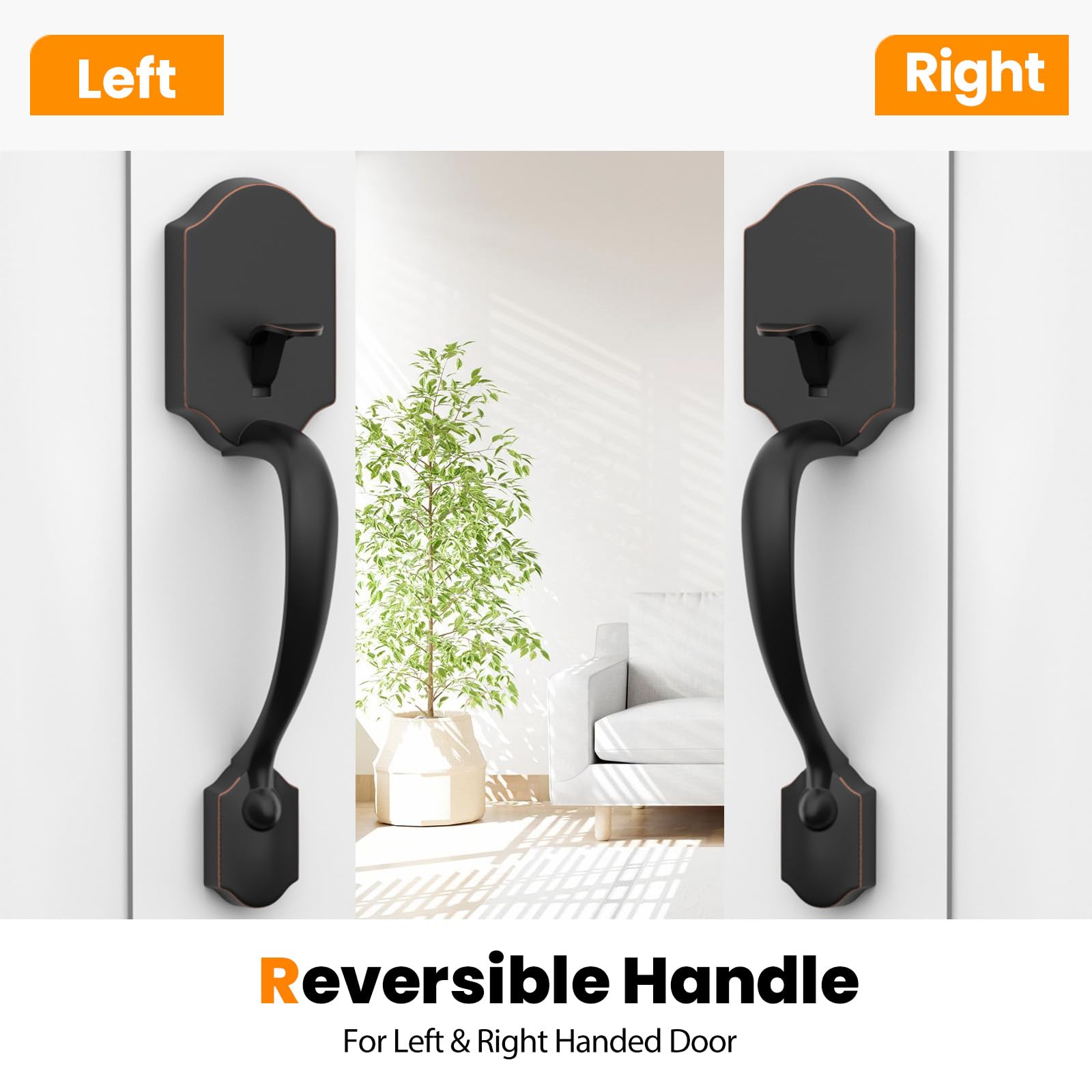 HOSOM no-lock exterior handle simplifies upgrades on existing doors.