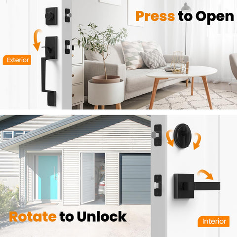 Durable zinc alloy construction resists rust for long-lasting outdoor use with HOSOM.