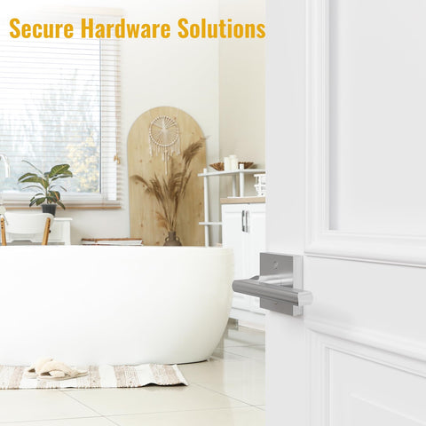 HOSOM modern satin nickel square door handle design