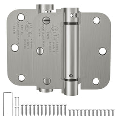 HOSOM self-closing hinge in brushed nickel for interior doors.